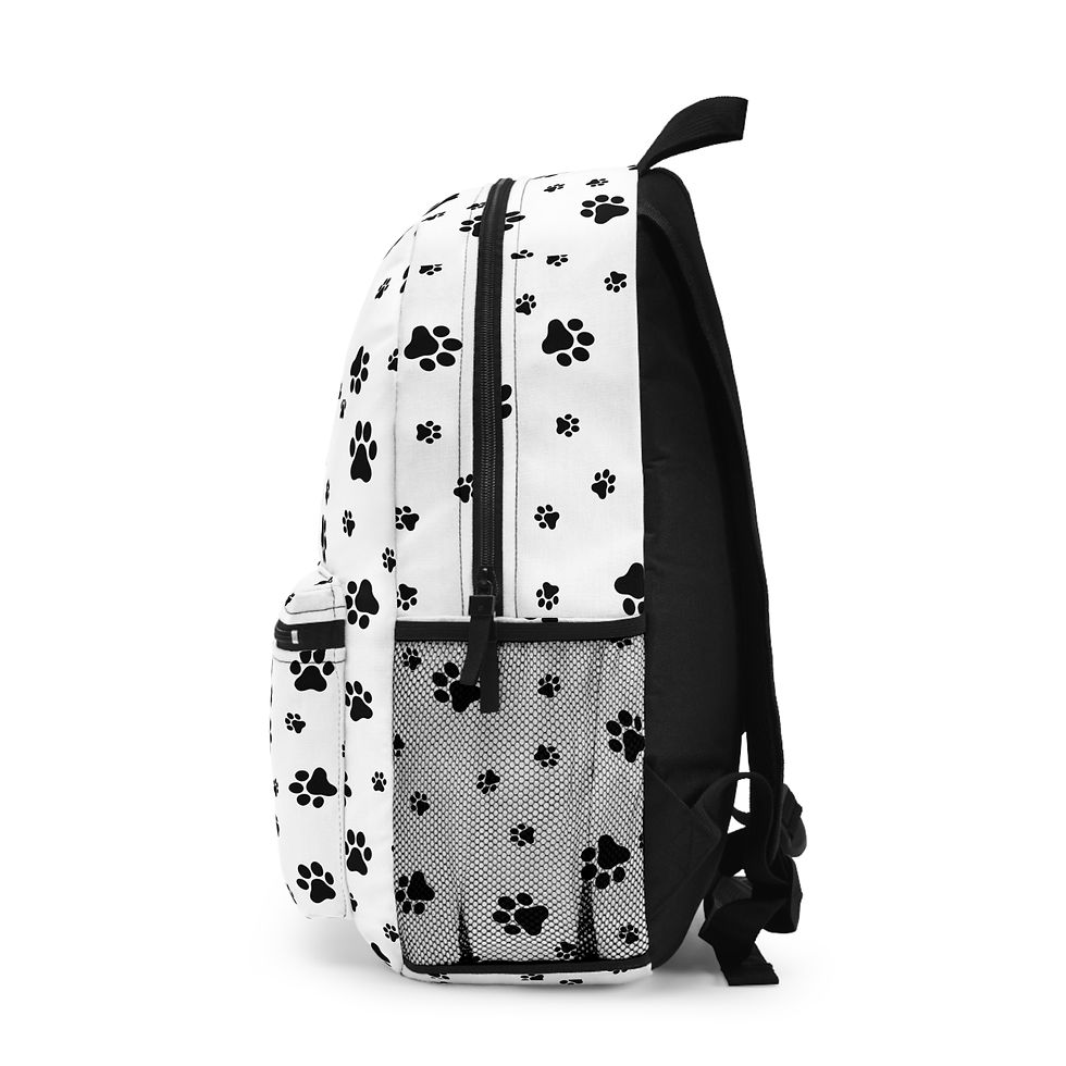 Thumbnail: Paw Print Backpack for Animal Lovers, Pet Owner Gift, School Bag, Hiking Gear