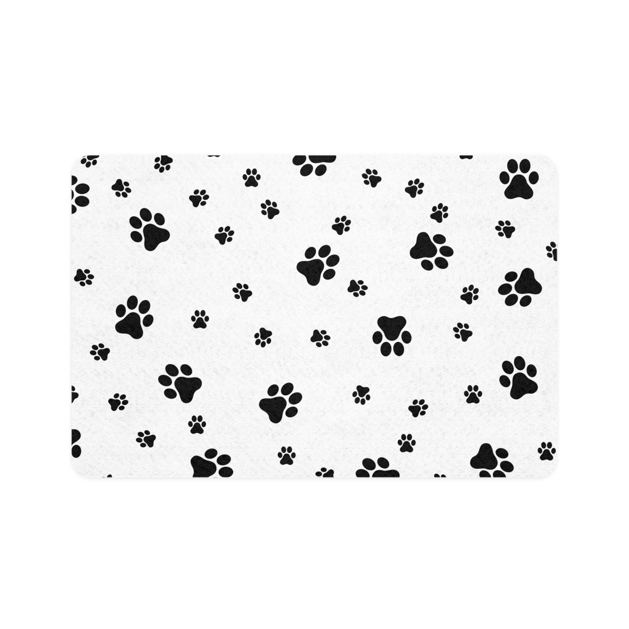 Paw Print Pet Food Mat, Waterproof Dog and Cat Feeding Mat, Stylish Pet Placemat