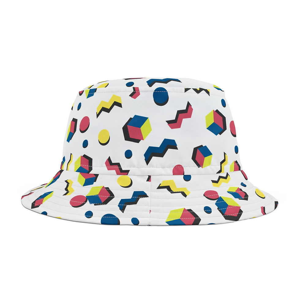 Thumbnail: Colorful Geometric Bucket Hat, Trendy Summer Accessory, Unisex Hat for Festivals