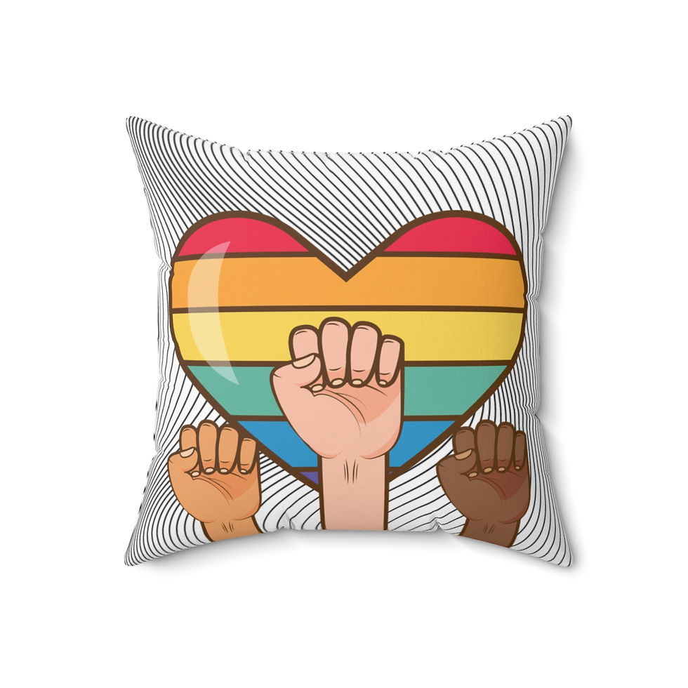 Thumbnail: LGBTQ Polyester Square Pillow Lines