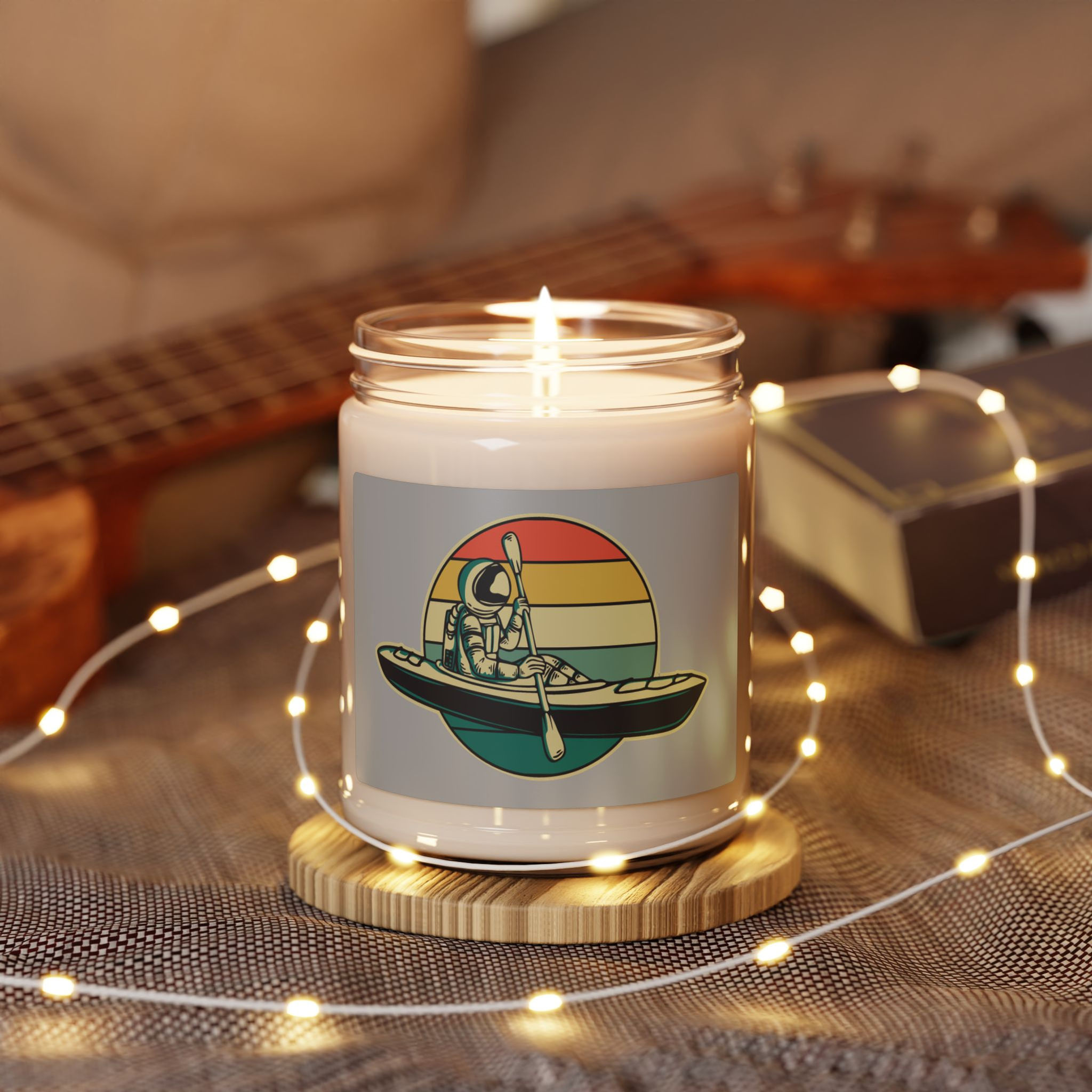 Astronaut Kayaking Scented Soy Candle - Relaxing Aromatherapy, Eco-Friendly