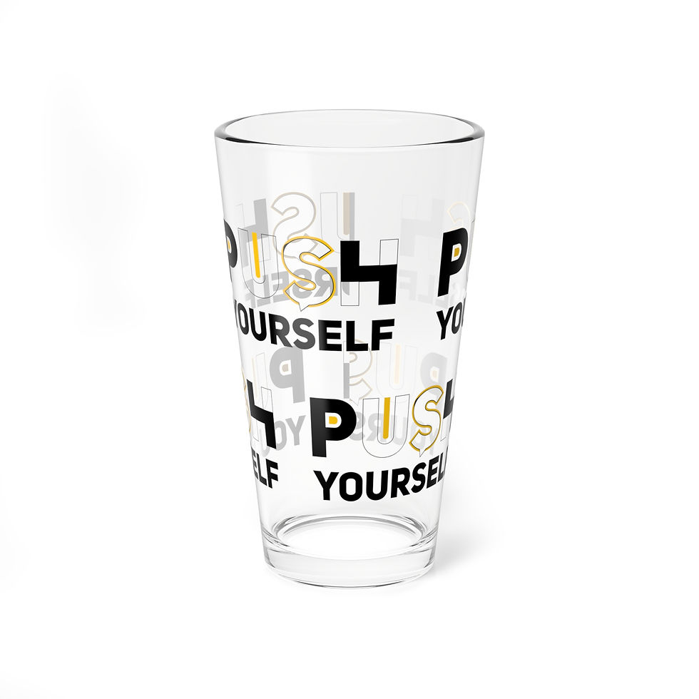 Motivational Mixing Glass - 16oz, Inspirational Drinkware, Cheers to Yourself!