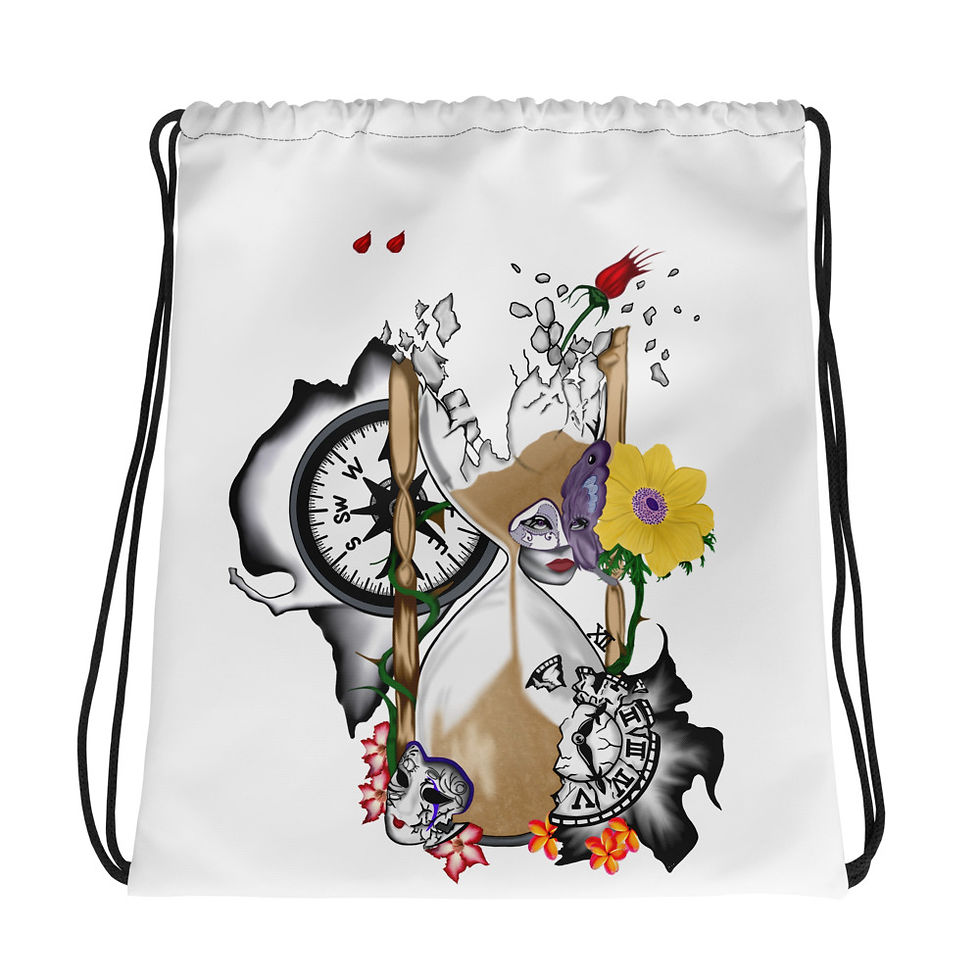 Time and Life Drawstring Bag