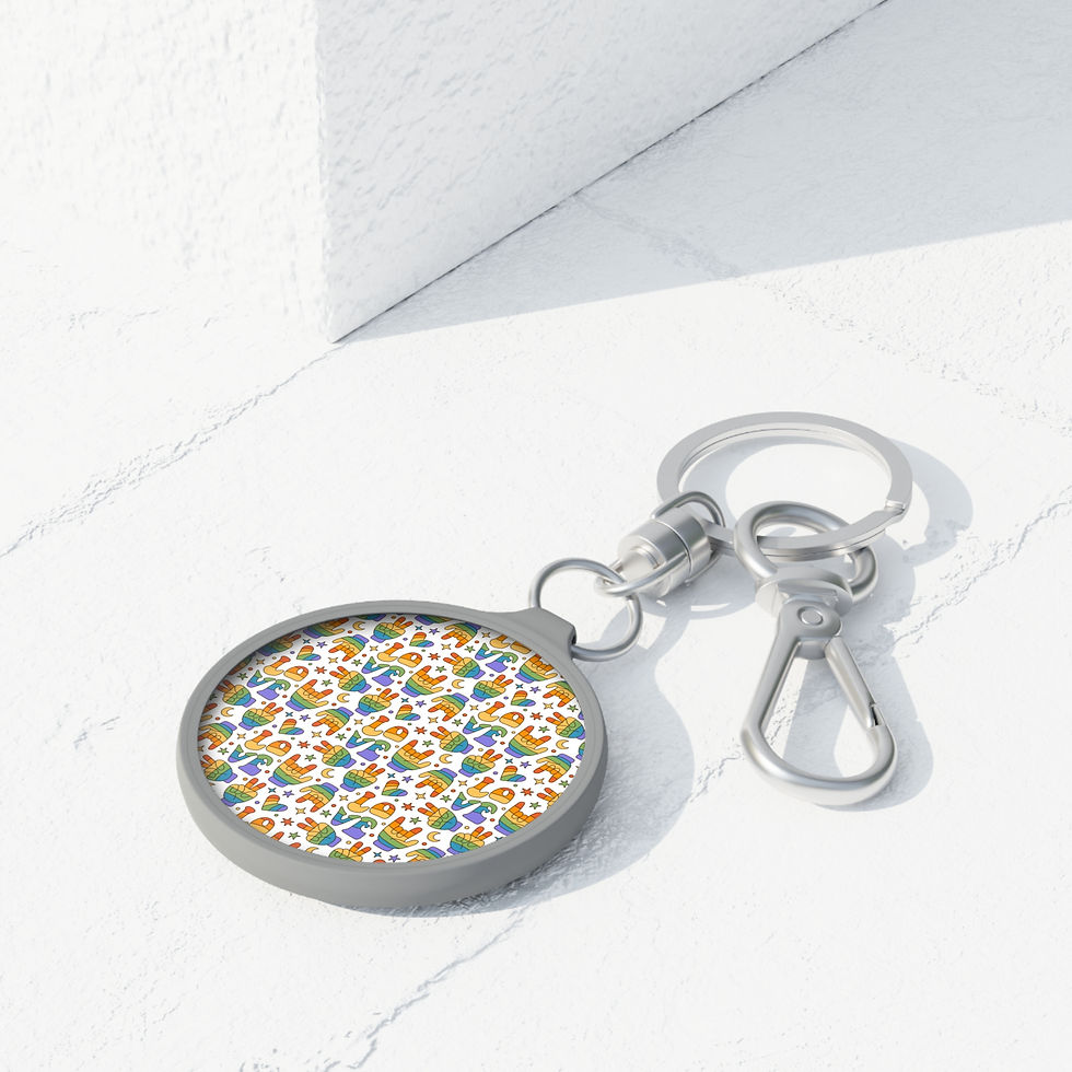 Thumbnail: Whimsical Keyring Tag, Cute Keychain, Fun Gift, Personalized Luggage Tag