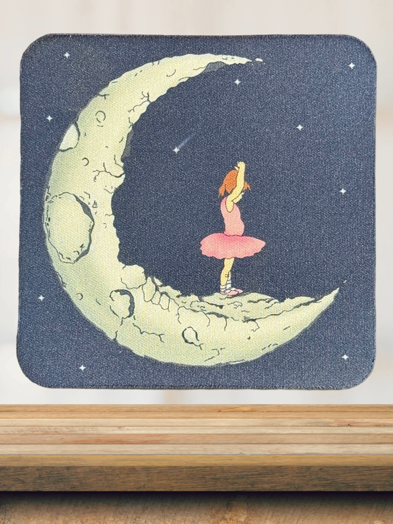 Little Girl Dancing on the Moon