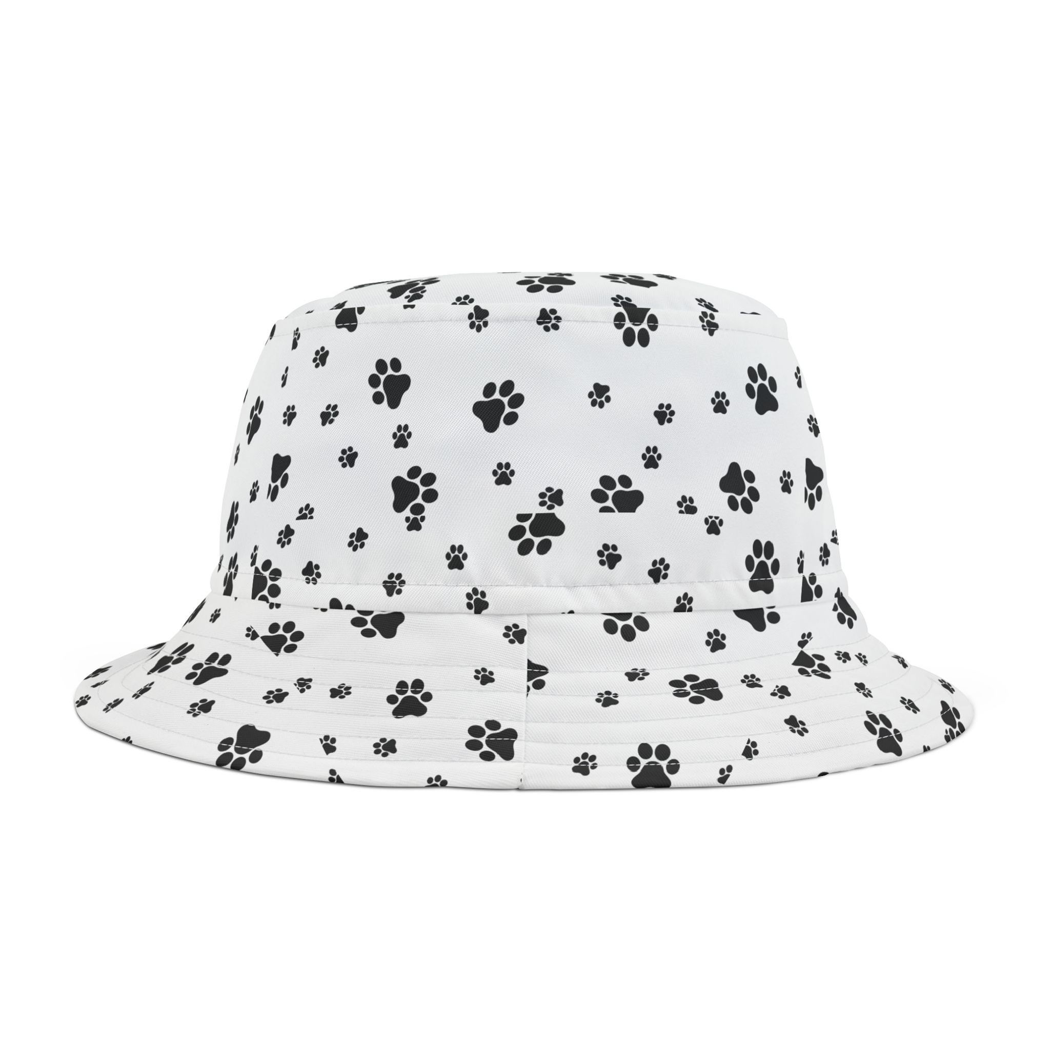 Paw Print Bucket Hat, Pet Lover's Hat, Summer Accessory, Unique Dog Mom Gift