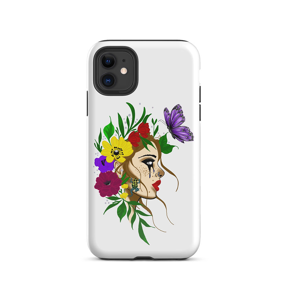 Thumbnail: Lady with Butterfly Tough Case for iPhone