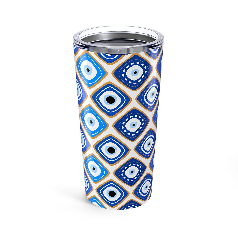 Vibrant Geometric Tumbler, 20oz Insulated Travel Mug, Stylish Drinkware