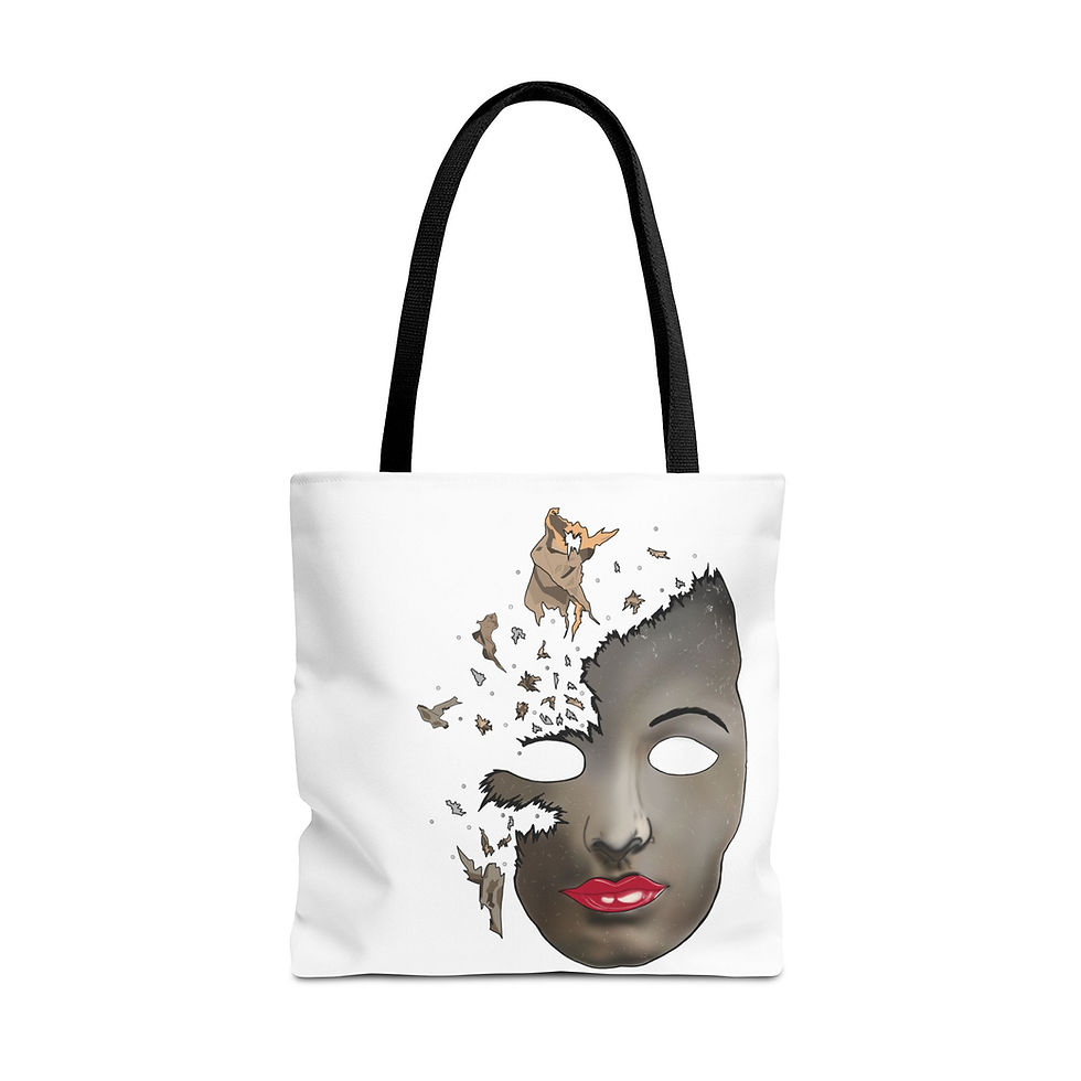 Thumbnail: Artistic Tote Bag, Unique Canvas Bag, Fashion Accessory, Stylish Shopping Tote