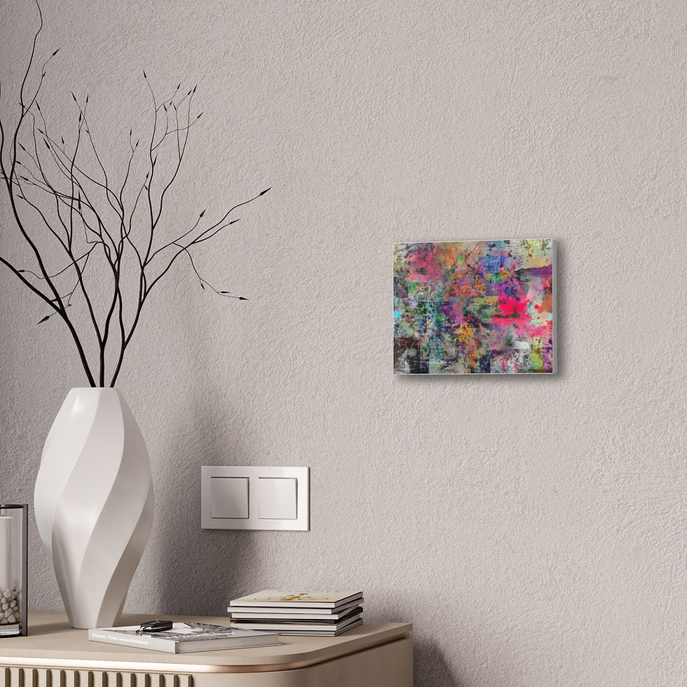 Thumbnail: Punk Paint Drops Canvas Stretched