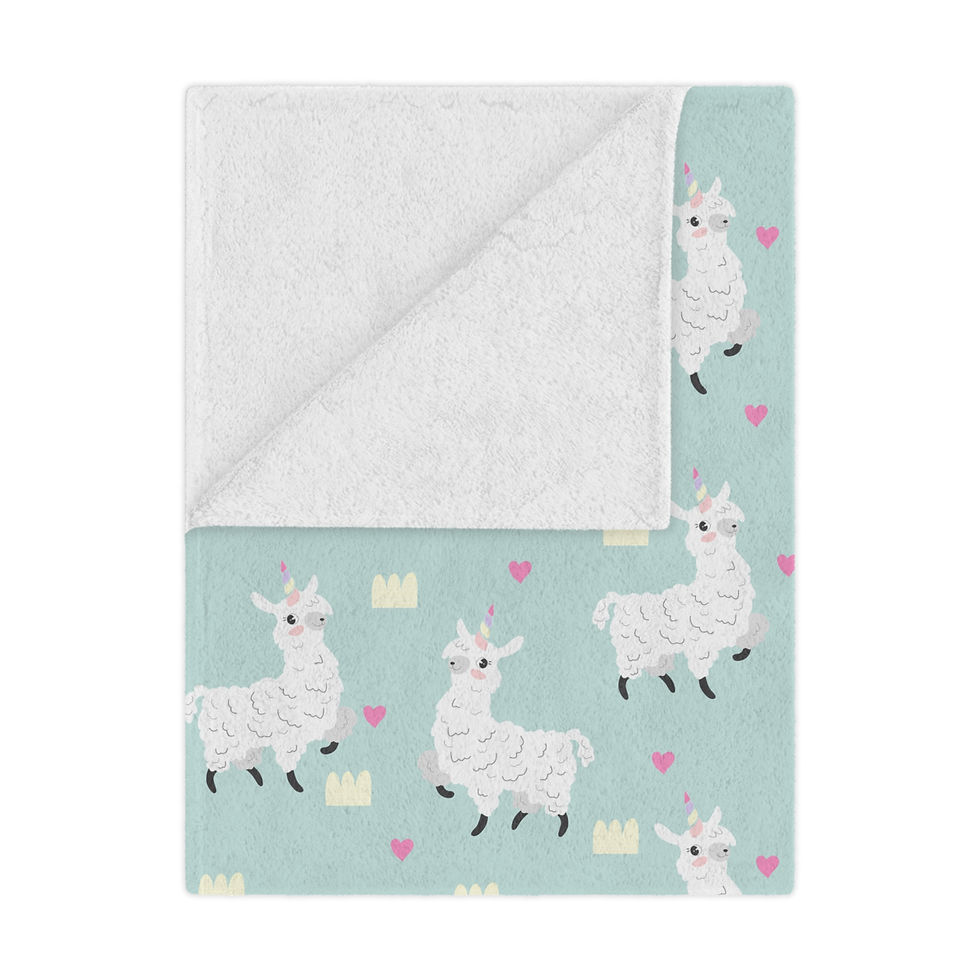 Thumbnail: Cozy Llama Minky Blanket, Soft Throw for Kids, Cute Nursery Decor, Perfect Gift