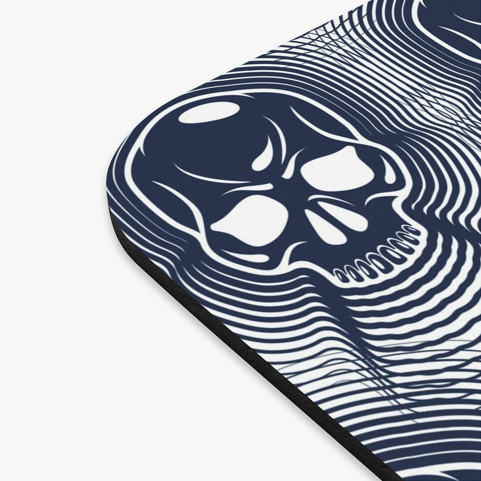 Skull Pattern Mouse Pad, Edgy Desk Decor, Gamer Gift, Unique Office Supplies