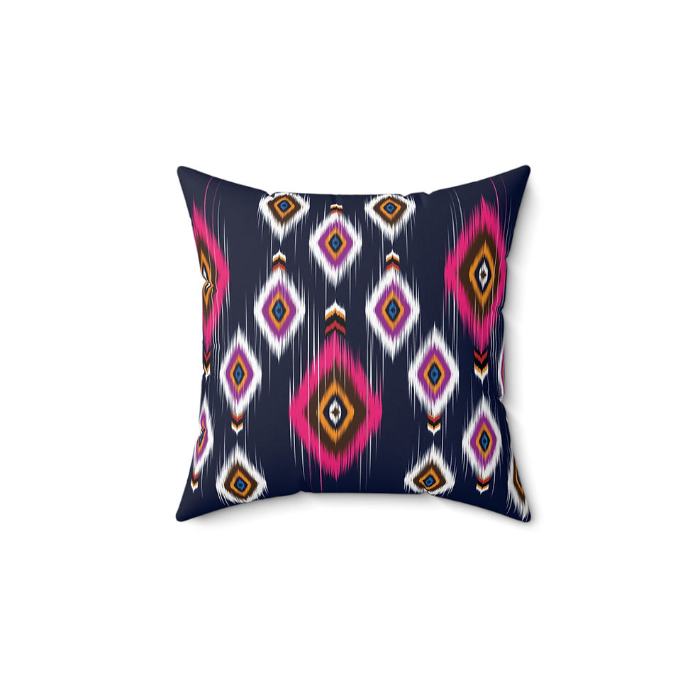 Vibrant Geometric Decorative Pillow, Boho Home Decor, Cozy Couch Cushion
