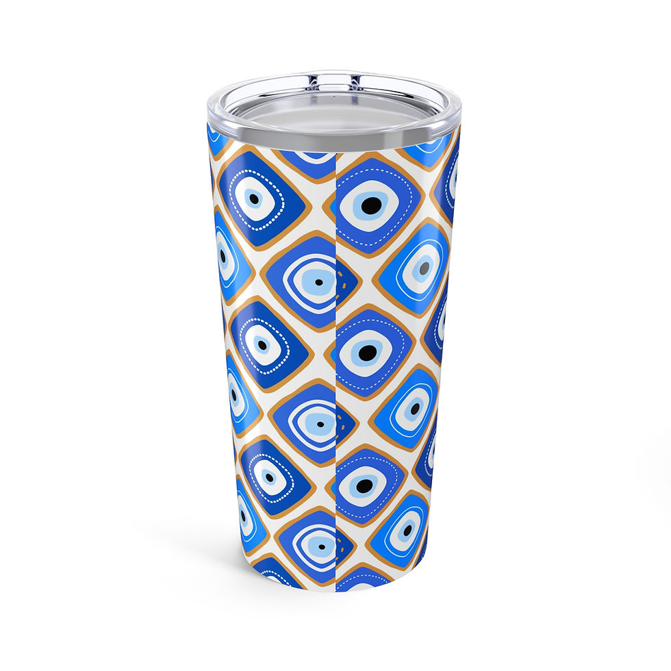 Vibrant Geometric Tumbler, 20oz Insulated Travel Mug, Stylish Drinkware