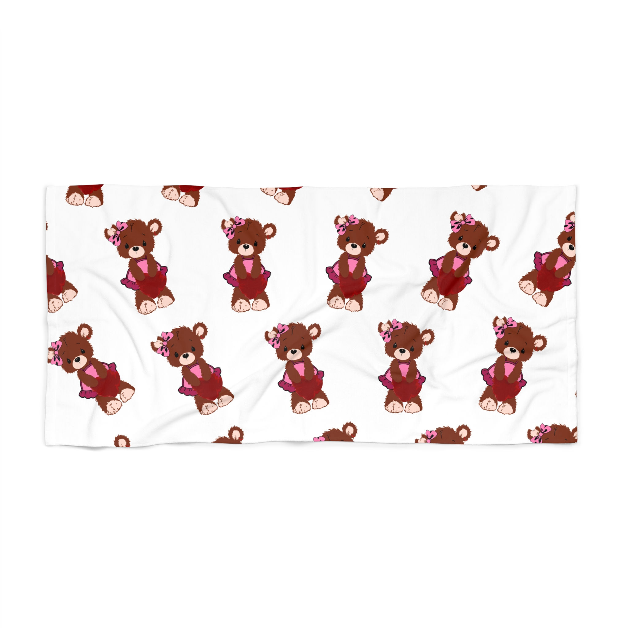 Cute Bear Beach Towel - Summer Fun, Poolside Accessory, Vacation Essential