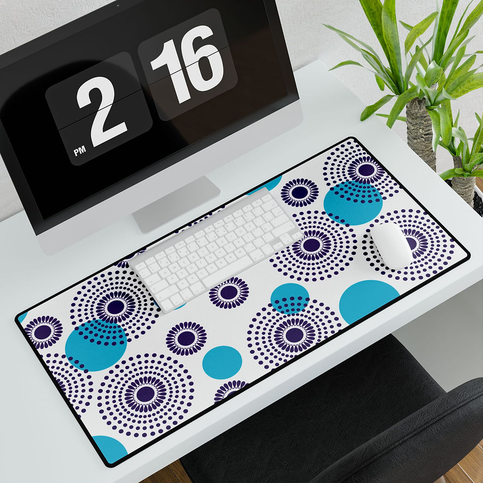 Thumbnail: Colorful Circle Desk Mat - Stylish Office Decor, Gaming, Customized Mouse Pad