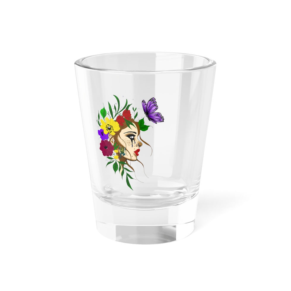 Lady with the Butterfly Shot Glass
