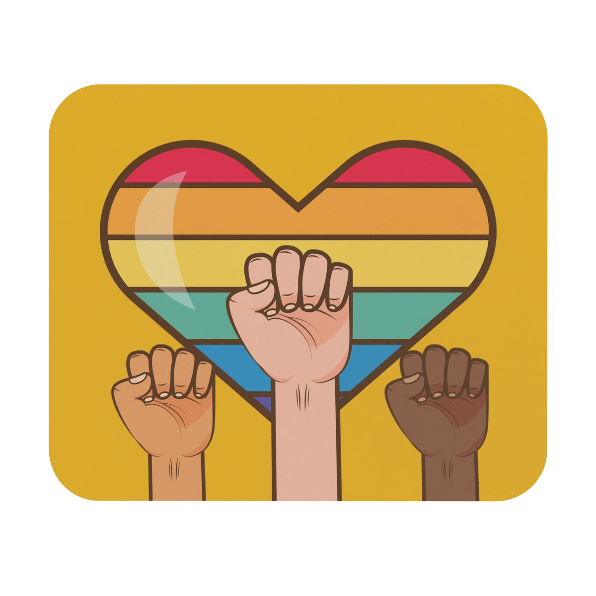 LGBTQ Mouse Pad Yellow