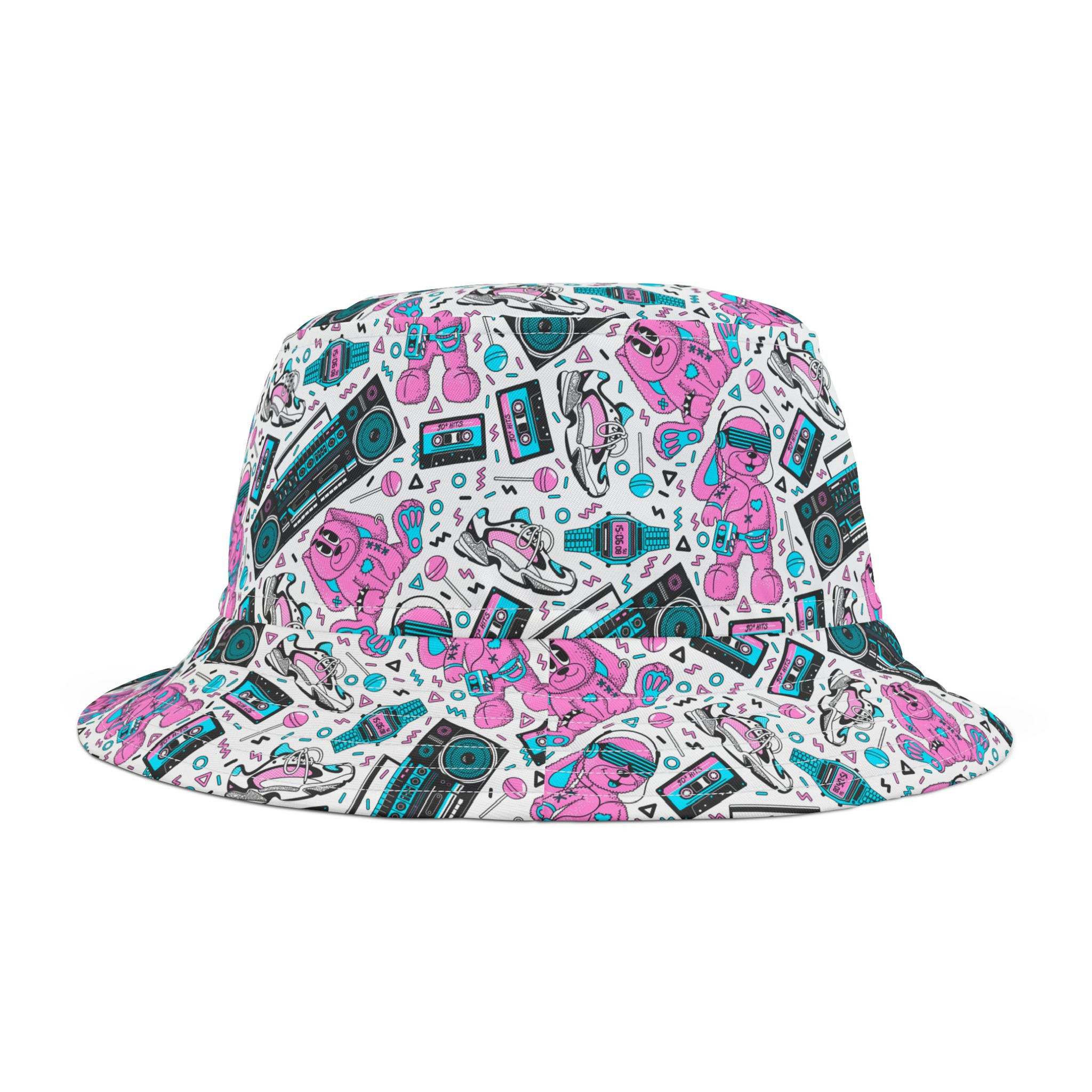 Colorful Retro Bucket Hat, Summer Hat, Festival Accessory, Trendy Fisherman Cap