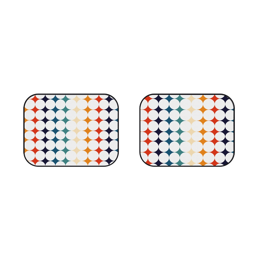 Rainbow Diamonds Car Mats (2x Rear)
