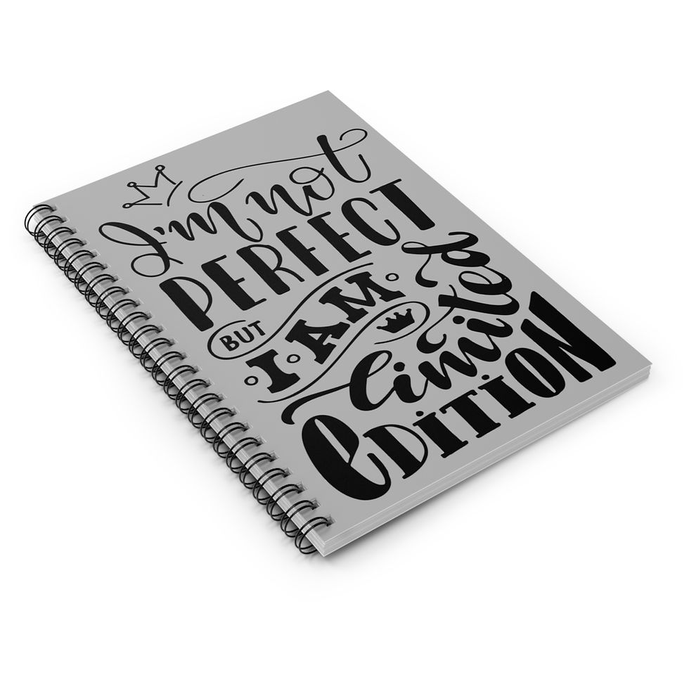 Thumbnail: Charming Spiral Notebook, Limited Edition, Inspirational Journal, Planner Gray