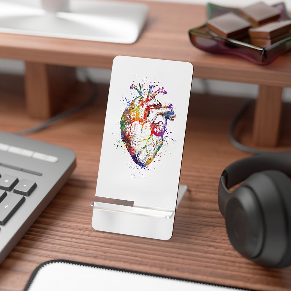 Thumbnail: Colorful Heart Art Smartphone Stand, Desk Organizer, Creative Gift, Phone Holder