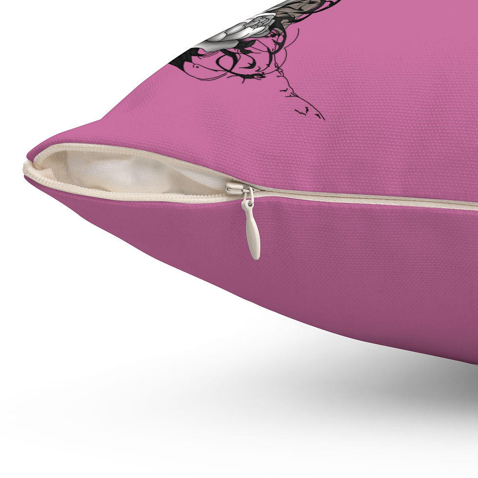 Thumbnail: Artistic Floral Profile Pillow, Home Decor, Cozy Accent, Flower Design in Pink