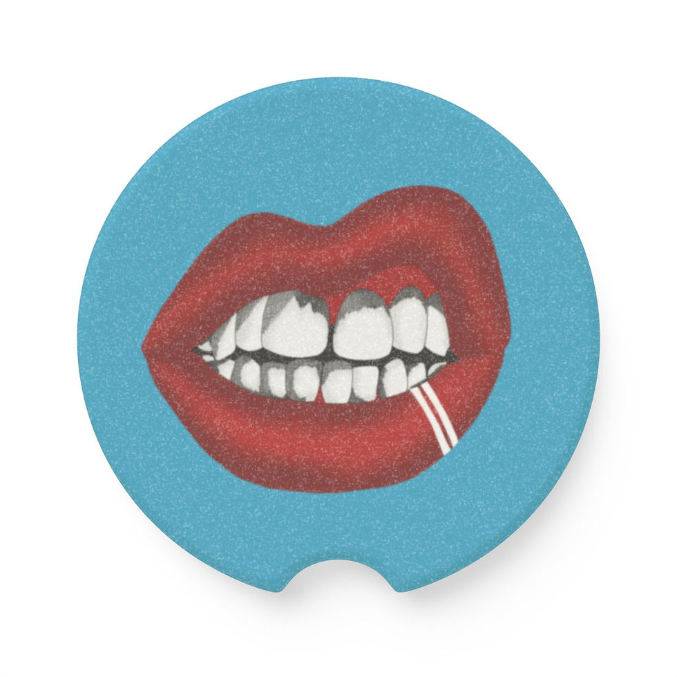 Big Lips Car Coaster