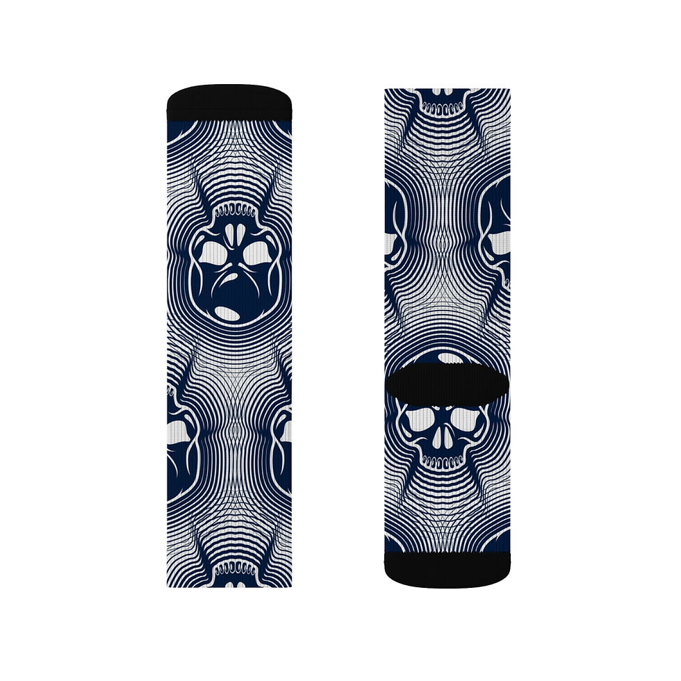 Thumbnail: Edgy Skull Pattern Socks | Cozy Lounge Wear, Trendy Streetwear, Footwear