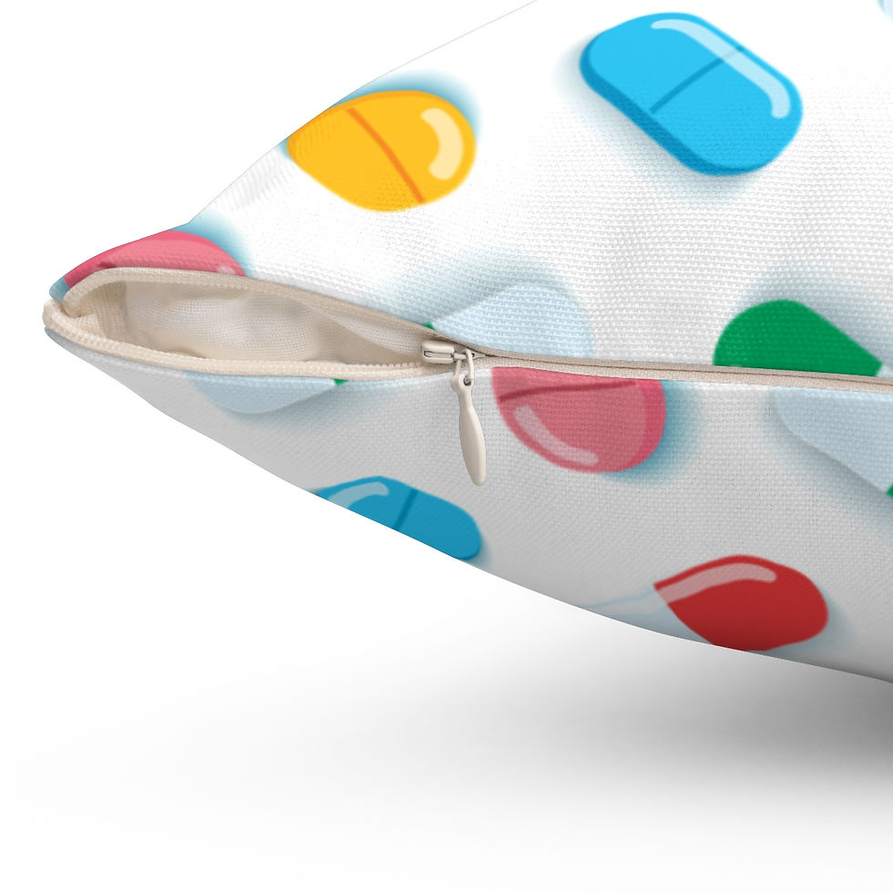 Thumbnail: Meds shown on a Square Pillow