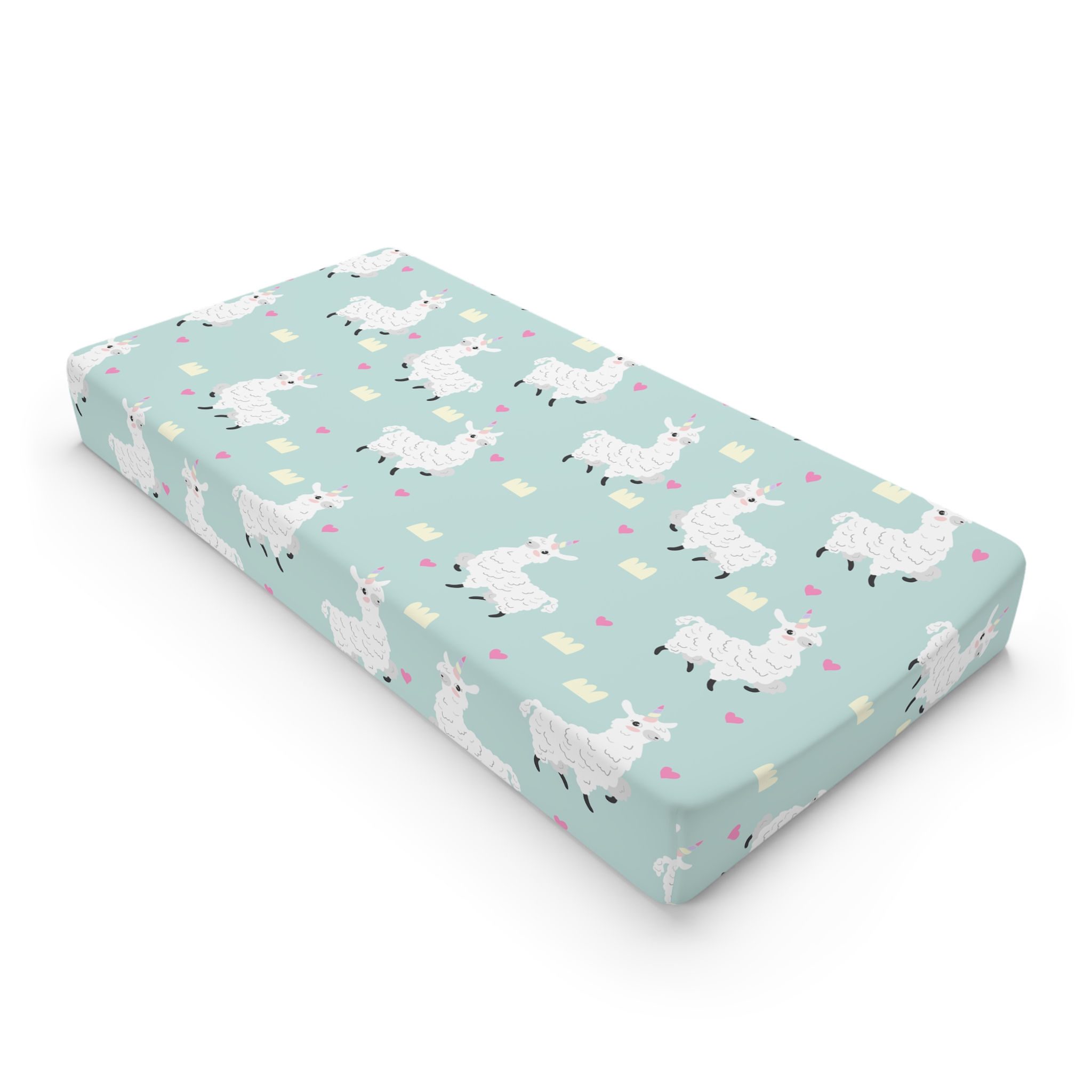Cute Llama Baby Changing Pad Cover, Nursery Decor, Baby Shower, Infant Essential