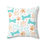 Thumbnail: Square Pillow with Blue Bones