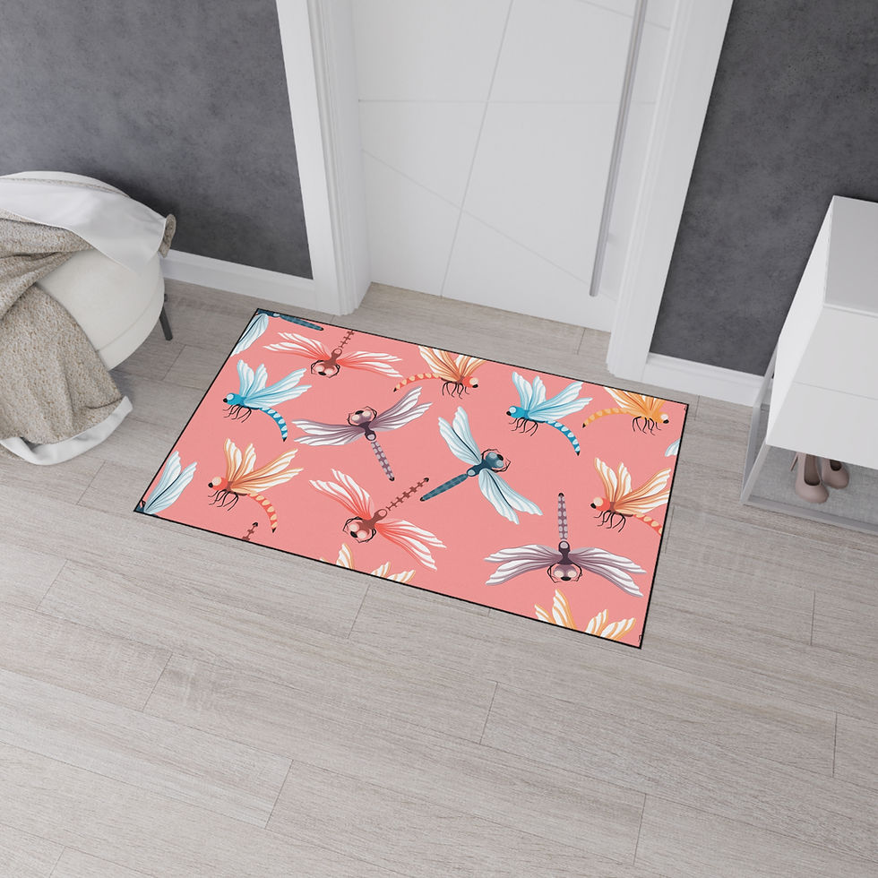 Thumbnail: Dragonfly Floor Mat, Colorful Entrance Mat, Home Decor, Indoor and Outdoor Rug