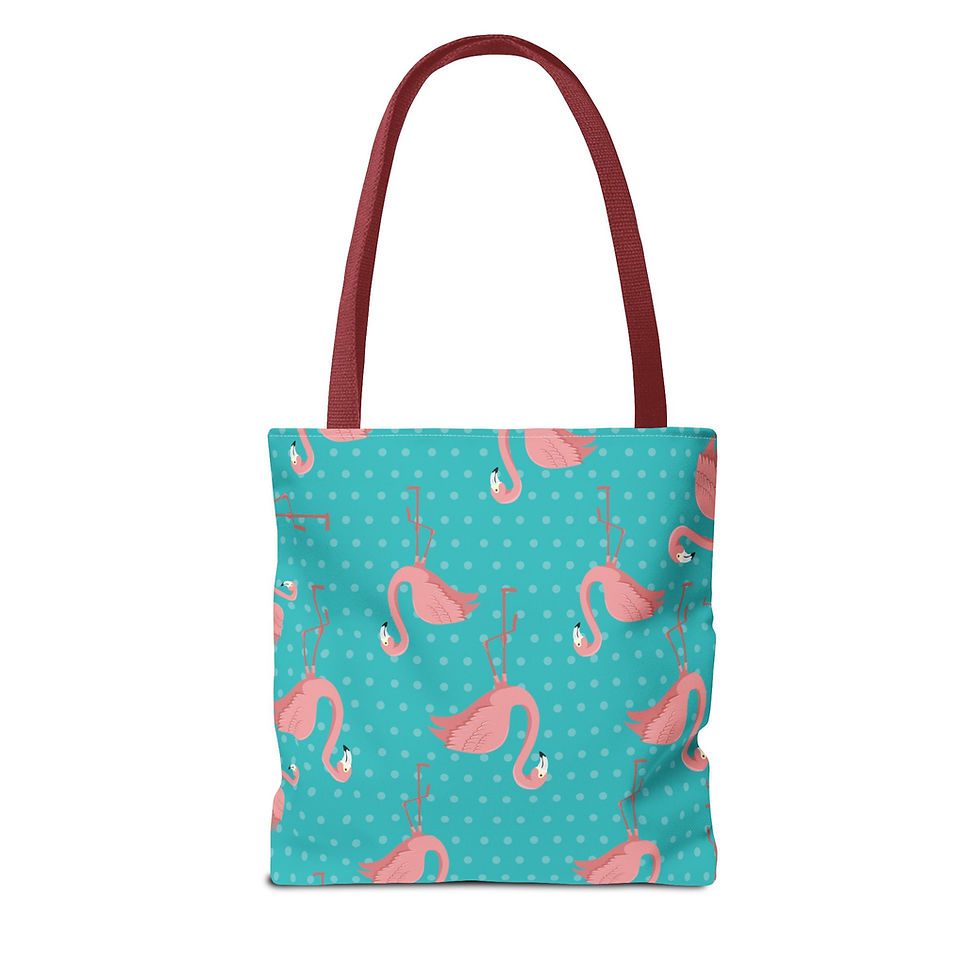 Thumbnail: Tote Bag, Stylish Flamingo AOP Tote for Beach, Summer Outings, Friendly Shopping