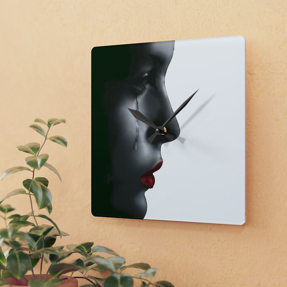 Thumbnail: Elegant Acrylic Wall Clock - Artistic Home Decor, Modern Timepiece, Unique Gift