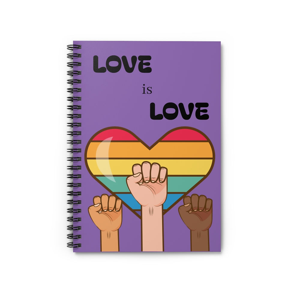 LGBTQ Spiral Notebook - Ruled Line Purple