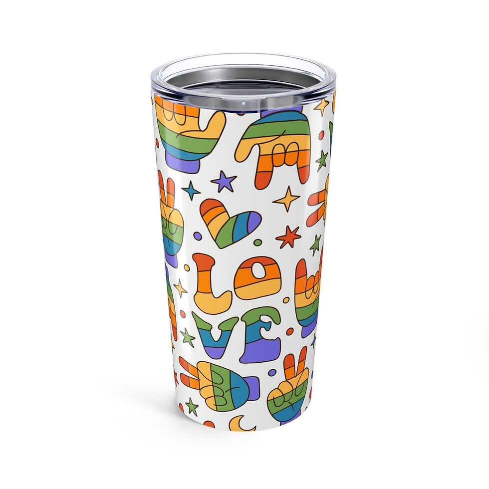 Rainbow Love Tumbler 20oz – Perfect for Pride Celebrations, Gifts for Friends