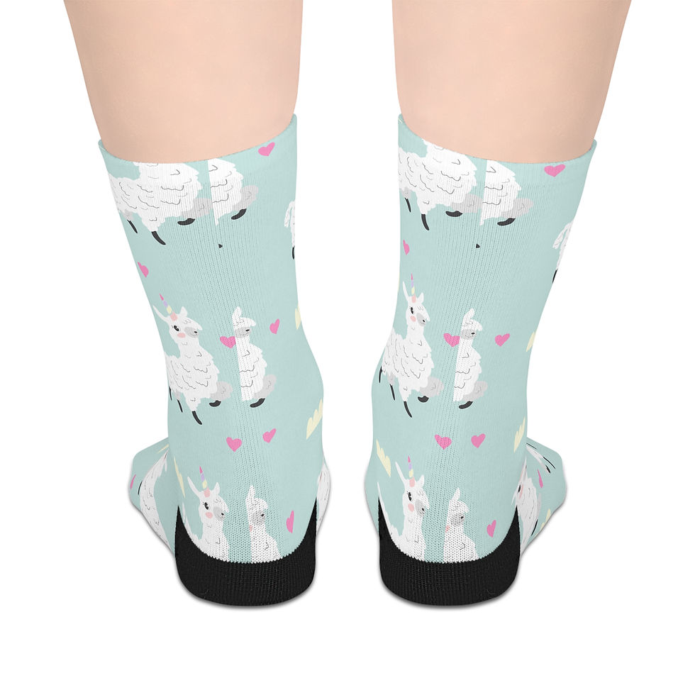 Cute Alpaca Mid-length Socks, Cozy Animal Socks for Everyday Wear, Animal Lovers