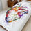 Thumbnail: Colorful Heart Design Velveteen Plush Blanket, Cozy Throw, Gifts, LGBTQ, White