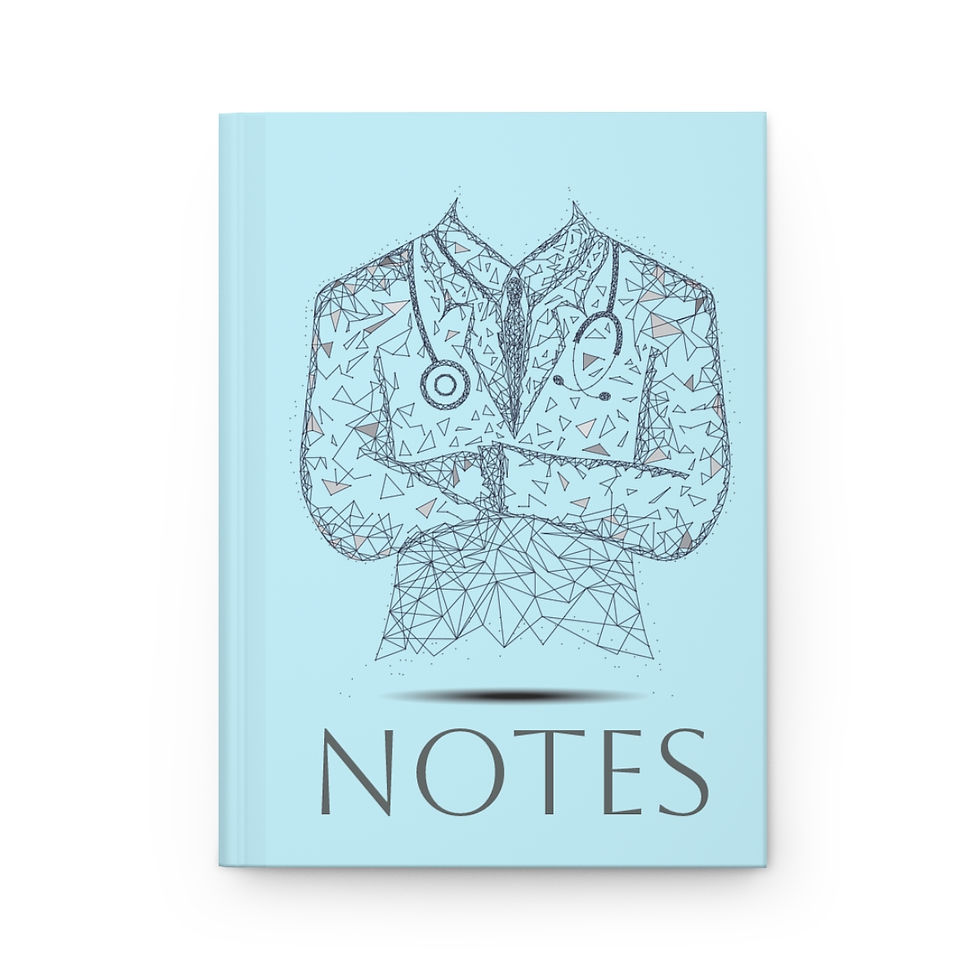 Doctor Lines Hardcover Journal Matte Blue