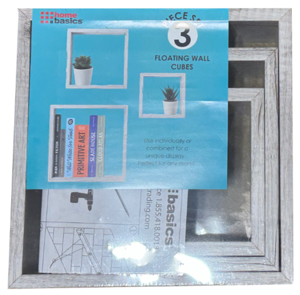 3 Pc Floating Wall Cubes