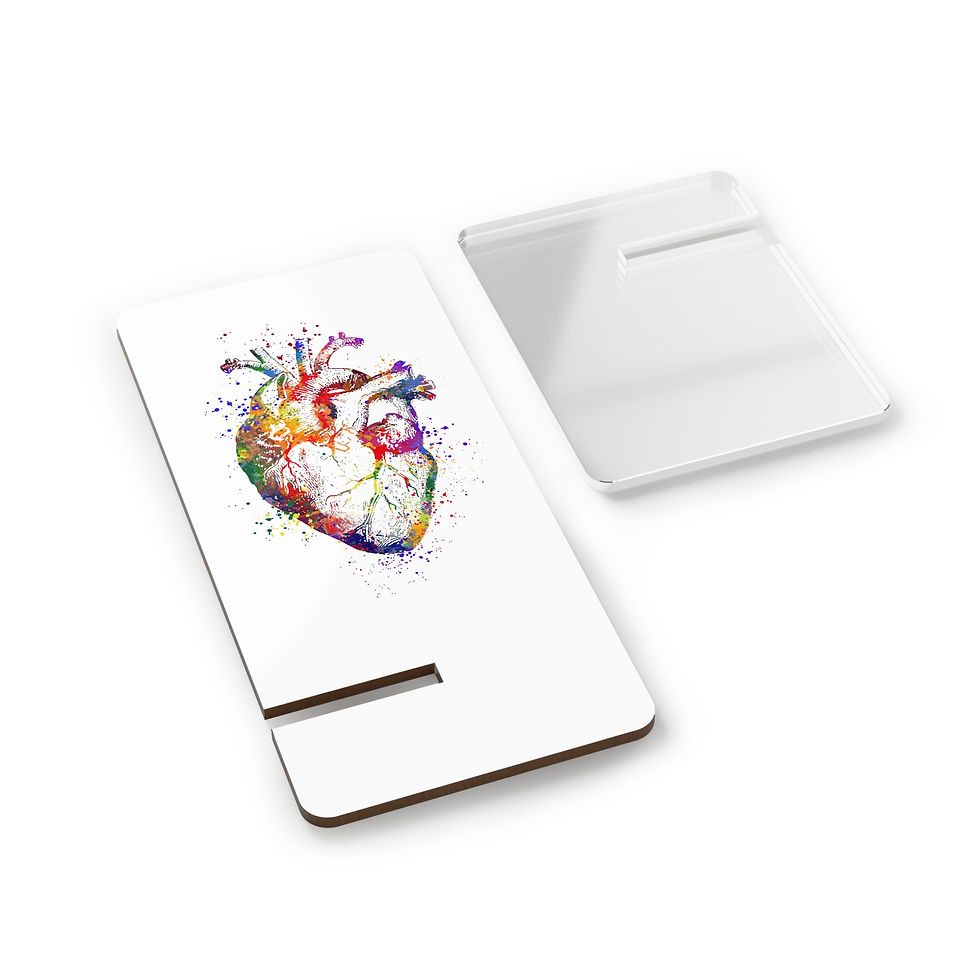 Colorful Heart Art Smartphone Stand, Desk Organizer, Creative Gift, Phone Holder