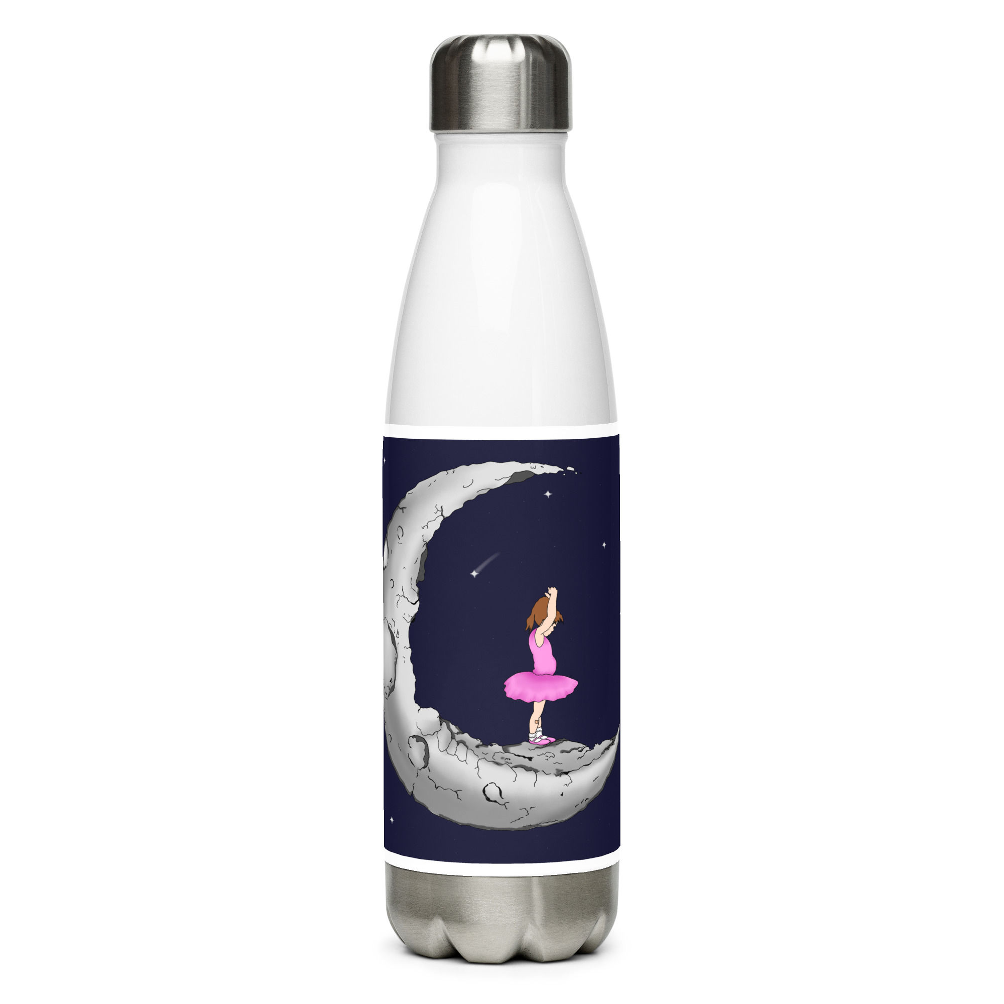 Dancing on the Moon Stainless steel water bottle