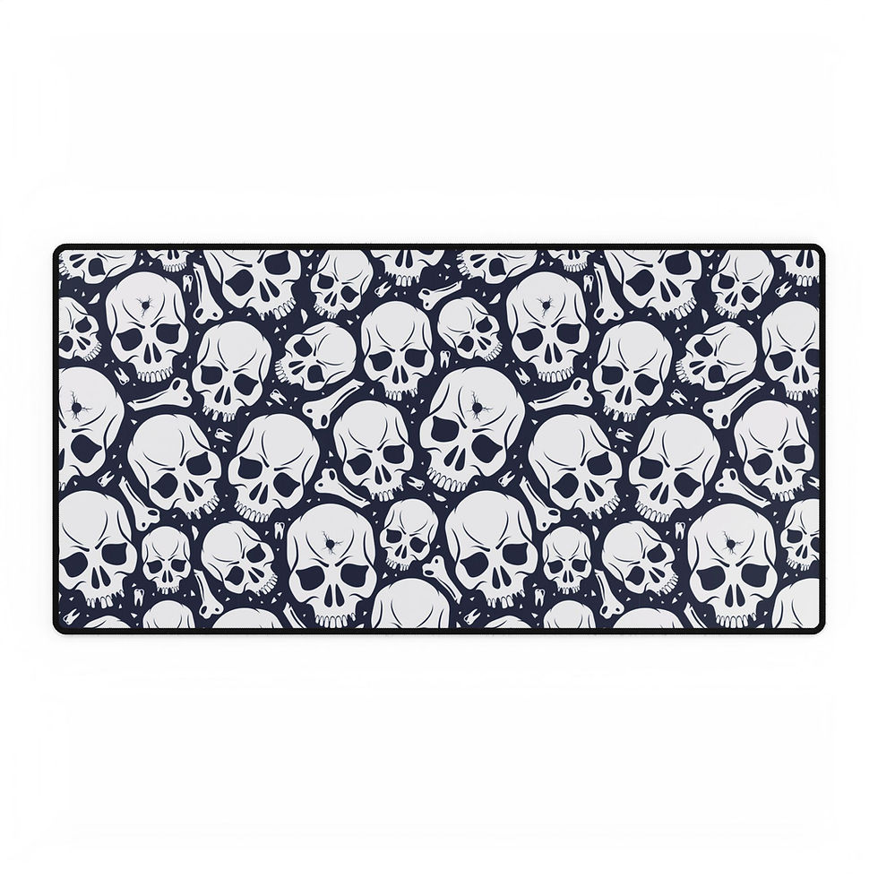 Skull Pattern Desk Mat, Gaming Desk Pad, Office Decor, Work or Study Mat