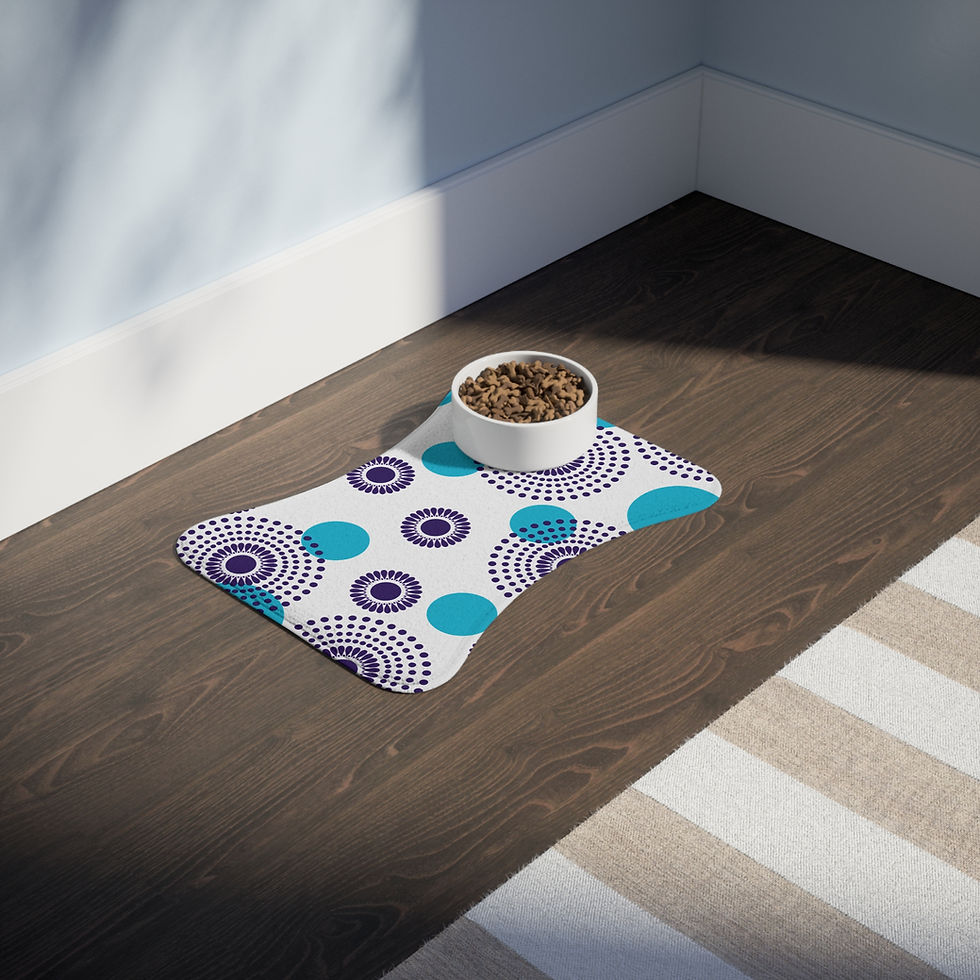 Thumbnail: Colorful Pet Feeding Mats for Dogs and Cats, Non-Slip Bowl Mats, Bowl Accessory