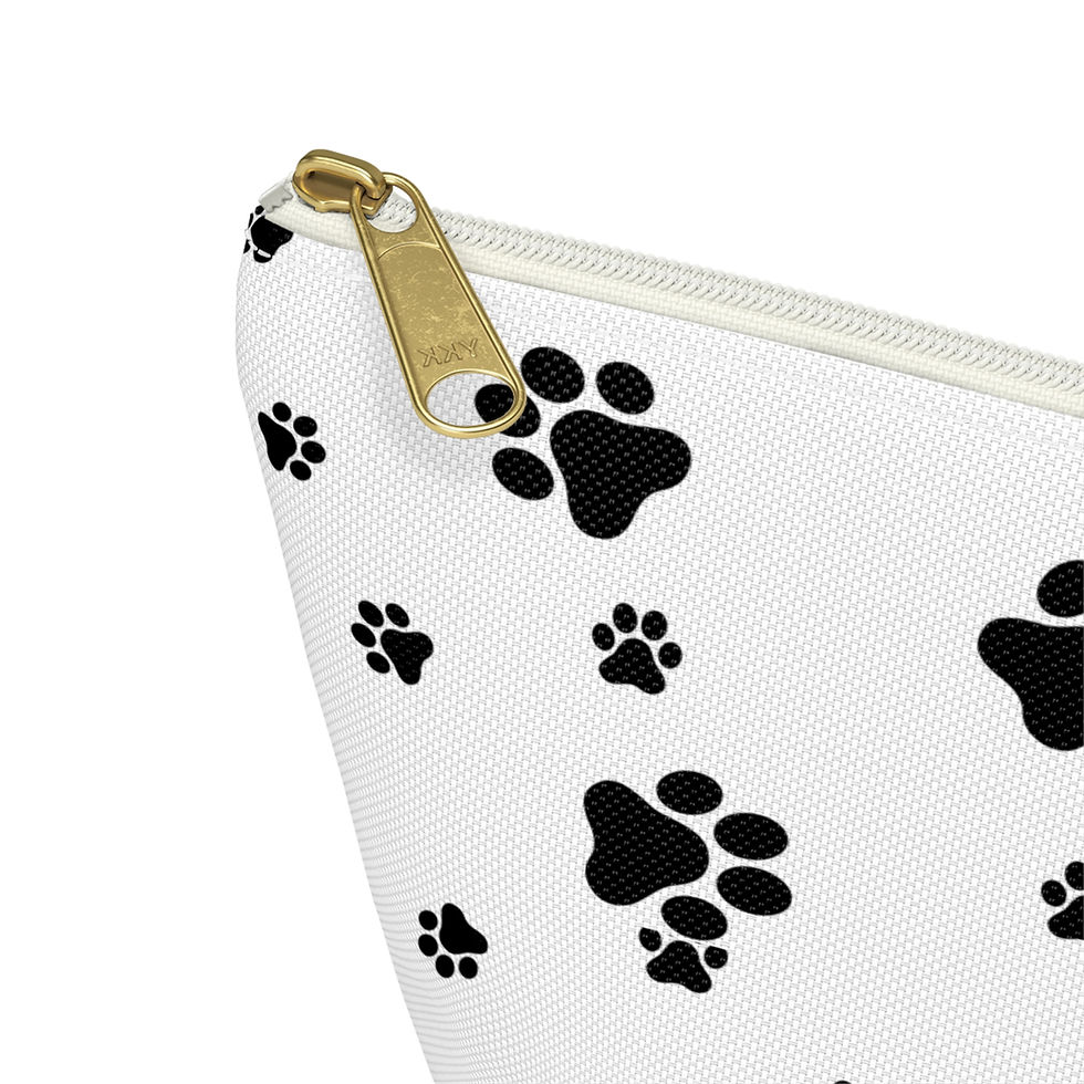 Thumbnail: Paw Print Accessory Pouch, Dog Lover Gift, Makeup Bag, Travel Organizer