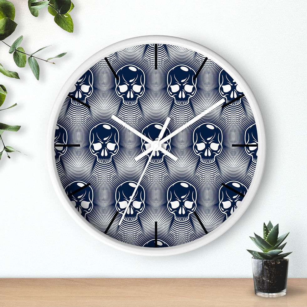 Thumbnail: Gothic Skull Wall Clock, Unique Décor, Edgy Art Piece, Dark Aesthetic Timepiece