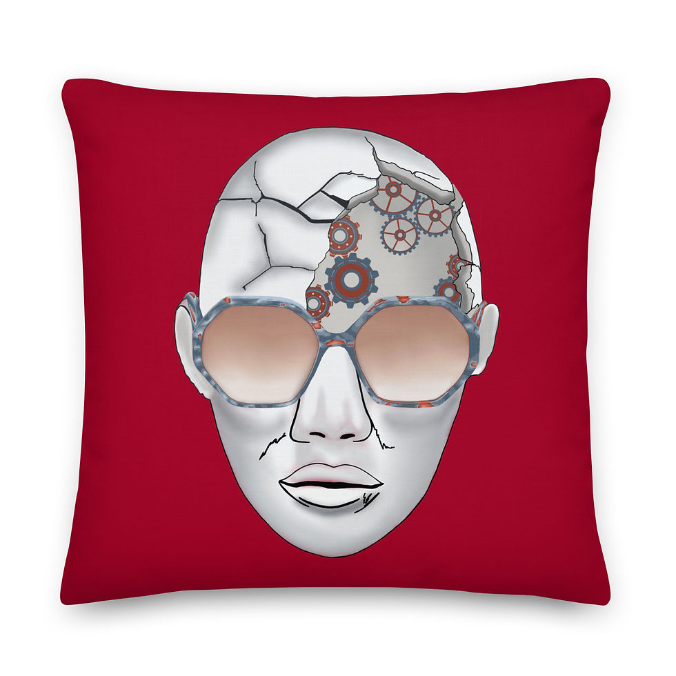 Thumbnail: Thinking Life Pillow Red