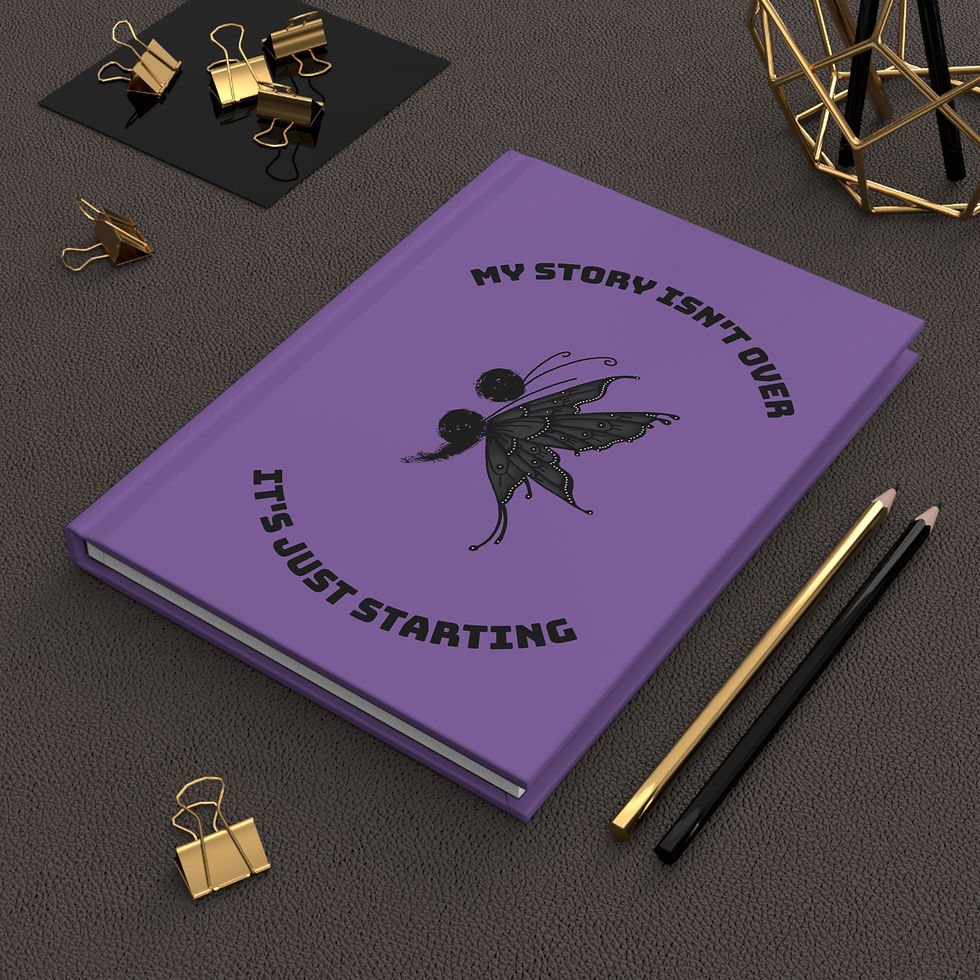 Thumbnail: Inspirational Hardcover Journal, Suicide Prevention, Mental Health, in Purple