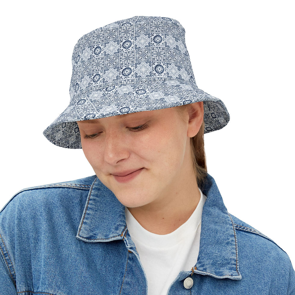 Thumbnail: Stylish AOP Bucket Hat, Trendy Sun Hat for Summer Fun, Boho Festival Accessory